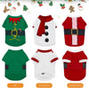 3-Piece Dog & Cat Christmas Shirts - Santa Claus, Snowman, Elf Patterns - Large, Cotton/Polyester, Cosplay Pet Apparel - Image 4