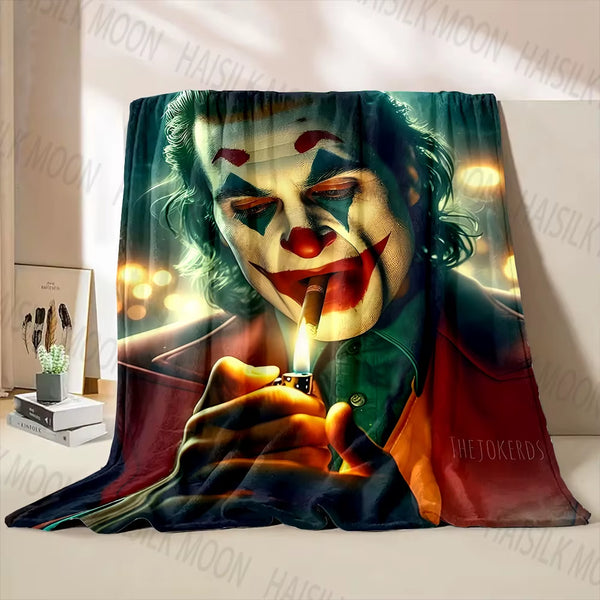 6 Sizes Clown Joker Printed Blanket Warm and Soft for Home Travel Blanket Sofa Bedding Camping Picnic Car Office Cover Blanket