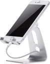Adjustable Aluminum Phone Stand for Cell Phones, Iphone and Android, 3.15 X 2.87 X 3.74 Inch, Silver - Image 1