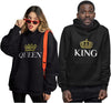 King & Queen Matching Couple Hoodie Set - His & Hers Pullover Hoodies - Valentine'S Day Gift for Couples Women Large / Men Medium - Image 1