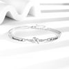 Letter & Wing Design Cuff Bracelet, Fashionable Jewelry for Women, Elegant All-Match Fashion Accessories for Daily Wear, Personalized Angel Ring, Engraved Ring - Image 2