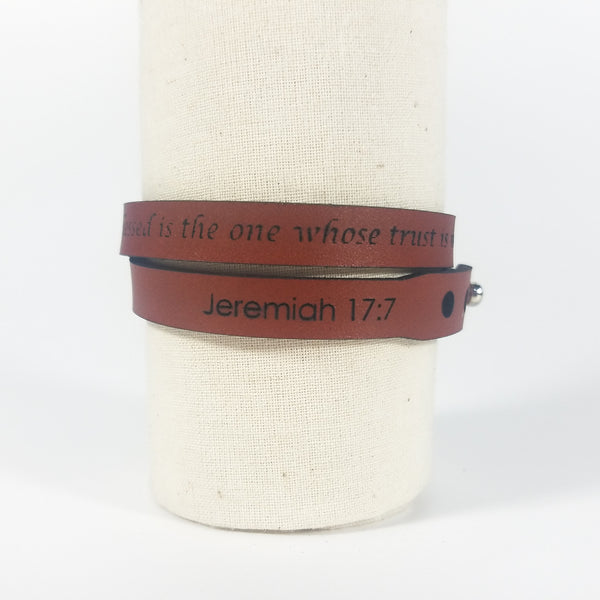 Spiritual Wrap Bracelets - But blessed is the one whose trust is in the LORD